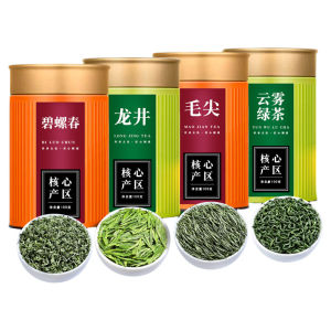 High Mountain Cloud Mist สีเขียว Tea Dragon Well Tea Tips ชาใบใหม่สําหรับตัวเองในกระป๋อง 400g Four Great สีเขียว S