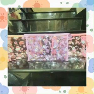 กระเป๋าใส่เครื่องสำอางค์ กระเป๋าใส่อุปกรณ์อาบน้ำ เสริมการเดินทาง ลายการ์ตูน งาน License งานพลาสติก กันน้ำ ขนาด 26×17×8 cm