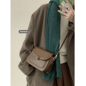 Retro Fashion Womens Shoulder Bag Crossbody Bag Versatile Commuter Bag Soft PU Leather Pure Color Lock Buckle Summer 2024