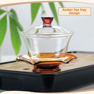 Thickened Colorful Glass Gaiwan