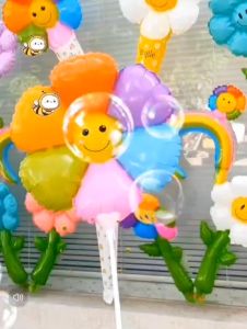 ลูกโป่งดอก ลูกโป่งดอกไม้เดซี่ หลายสี ตกแต่งจัดปาร์ตี้ ของเล่นเด็กอนุบาล หลายแบบ ลูกโป่ง