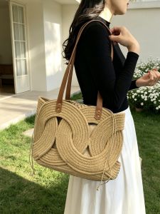 FUSHIXIONG | Fashion Weave Tote Large Capacity