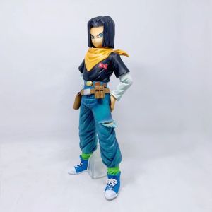Bandai | 25CM Dragon Ball Z Android 17 18 Anime Figure Android 18 PVC Action Figures Collection Model Toys for Children Christmas Gifts