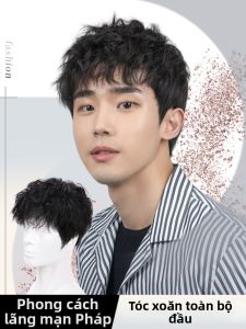 BEIERXIU | Real Hair Short Layered Mens Wig Black