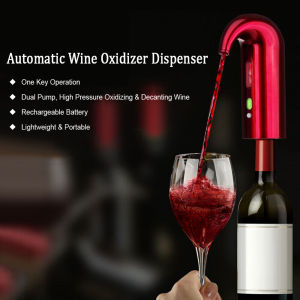 【Ready Stock】2 in 1 Electric Wine Sobering Wine Dispenser Set Easy and Efficient Fast Dispensing Wine USB Charging Stainless Steel Fast Decanter Wine Decanter Separate Wine Rechargable For Kitchen Tools Bar Accessoires