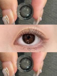 Kính Áp Tròng Màu UYAAI Max G.Dia Màu Xám Nâu Tự Nhiên 14.5/14.2mm Mắt Đen To Đẹp Học Sinh Mắt Đẹp Kính Áp Tròng HEMA Dùng Một Năm