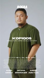 Kaos ROGBA Kopiqos Kaos Pique Oversize Pria Casual Kasual Santai by ROSAL