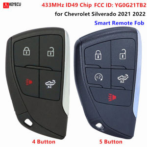 KEYECU Smart Remote Control Car Key With 4 5 Buttons 433MHz ID49 Chip for Chevrolet Silverado 2021 2022 Fob FCC ID: YG0G21TB2