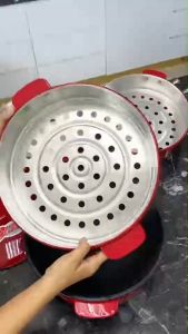 Misushita กระทะไฟฟ้า กระทะอเนกประสงค์ electric pan กระทะ 12นิ้ว (กระทะ+ซึ้งนึ่ง) เคลือบเทฟล่อน รุ่น SPG-142L - รับประกัน 3 ปี