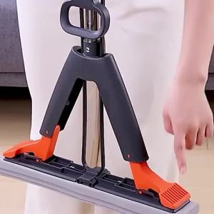 Chổi Lau Nhà Collodion Gấp Gọn Đầu Bông Thay Thế Được Cán Thép Dụng Cụ Vệ Sinh Gia Đình Có Chức Năng Vắt Nước