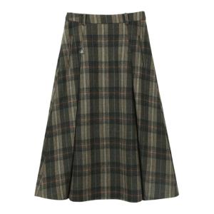 กระโปรงทรงเอเอวสูงผ้าขนสัตว์ลายสก็อต ทรงหลวม สำหรับผู้หญิง ฤดูใบไม้ร่วง 2025 ดีไซน์ใหม่ กระโปรงยาวปานกลาง