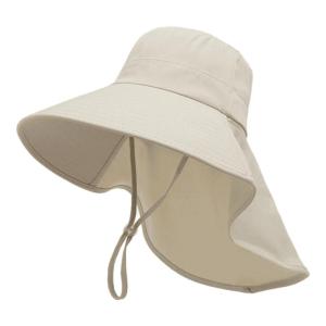 Ultraviolet Protection Hat with Large Brim and Ponytail Design for Women