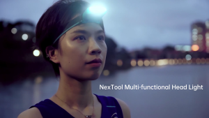NexTool Multi Functional Headlamp Black 170LM Light IPX4 USB-C with Bicycle Clip