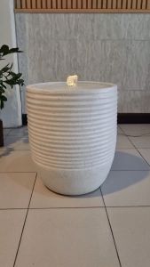 น้ำพุหน้าบ้านตั้งพื้น รุ่นทรงกลมสูงโมเดิร์น2591สีขาวควัน น้ำพุแต่งบ้าน น้ำพุล้นแต่งสวน เสริมฮวงจุ้ย น้ำพุตั้งพื้น น้ำพุตั้งในบ้าน - Lazada