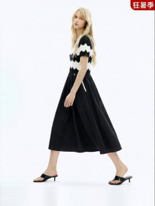 Juicy Couture | Color Block Slimming Knit Panel A-Line Dress