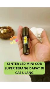 Senter LED USB Zoom COB Mini Rechargeable Super Terang 3 Mode Lampu