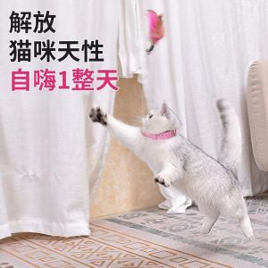 Automatic Cat Toy Interactive Pet Teaser Stick Self Entertaining Cat Boredom Buster Smart Cat Plaything Cat Activity Circle