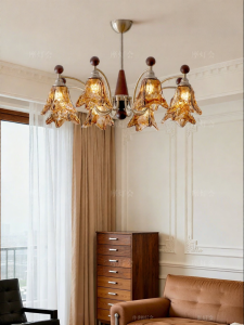 FANCY LAMP CLUB | Retro Living Room Pendant Light Glass