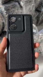 Case Leather Kulit 5 Warna Oppo A38 A18 A55 A16 A74 Reno 7 8 8T 10 Pro Plus Pro+ 5G 4G Casing Bantal Puff Pelindung Kamera Softcase Lentur