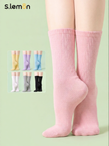 s.lemon | Non-slip Practice Dancing Socks for Girls Summer Lightweight