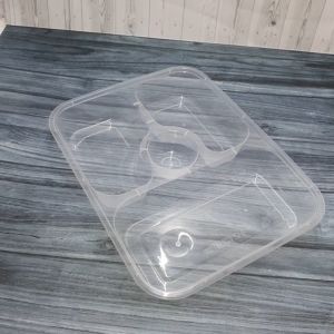 thinwall bento / kotak makan sekat 3/4/star/ tutup bening anti bocor foodgrade Bpa free tempat makan hokben 25 pcs