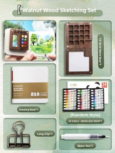 YUJIANJINLI | Mini Portable Watercolor Set for Kids