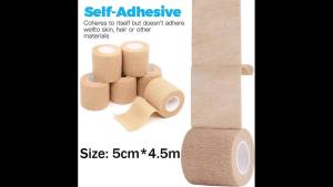 6 Rolls 5cm*4.5m Disposable Self-Adhesive Elastic Bandage with Handle Tube Tattoo Accessories Gauze Tape for First Aid Tools