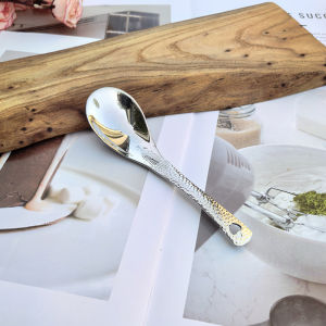 chockmen | Hammered Hanging Design 18-10 Stainless Steel Spoon Full Mirror Finish