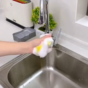 2 in 1 Soap Pump Dispenser Kitchen Manual Press Liquid Washing Sponge Dish Washing