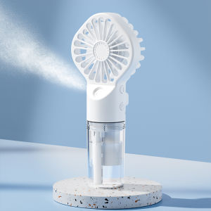 Portable Handheld Spray Fan Mini Humidifier Fan 4 Speeds Powerful Wind USB Rechargeable Water Spray Mist Fan Outdoor Small Fan