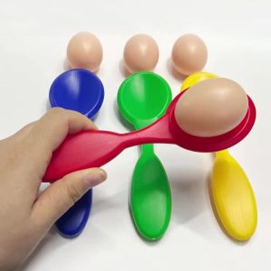 1 Set Easter Balance Egg Spoon Fun Sports Egg Balancing Spoon Balance Running Competition Game