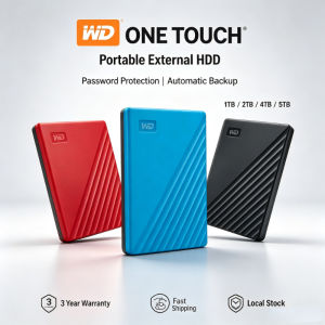 WD My Passport Handy Portable Hard Drive 1TB/2TB/4TB/5TB/6TB | Portable USB3.0 | Suitable Laptop Backup Multiple Color Selection