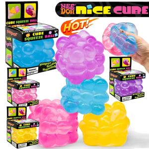 4Pcs Needoh Round Squeeze Stress Relief Toy Malt Syrup Squishy Fidget Cube Toy Slow Rebound Toy for Kids and Adults