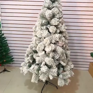 AKO Christmas Tree Snow Flocked 4/5/6/7ft Artificial Premium Hinged Pine Tree w/ Metal Stand High-Quality & FREESHIPPING