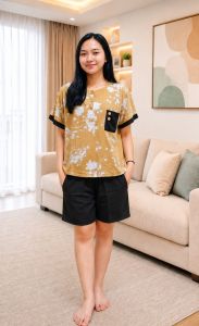 SETELAN RAYON PREMINIUM MOTIF KUPU KUPU DUA POTONG WANITA BERBAGAI WARNA CANTIK LD110 - 112