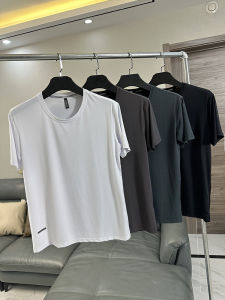 Running Series Laser Perforated Quick Dry round Neck High Elastic Breathable Mens Outdoor Summer T-Shirt Short Sleeve Basic Style