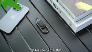 Key Tracker with Keychain Smart Bluetooth Tracker Item Finder Work with Apple Find My (iOS only) Key Finder Locator With Sound for Suitcases/Bag/Wallet/Backpack/Luggage. Replaceable Battery