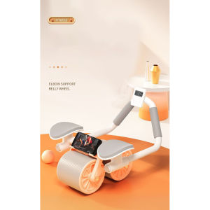 HUIESON ล้อพยุงหน้าท้องแข็งแรงพยุงข้อศอกเด้งเทรนเนอร์กล้ามเนื้อท้องอัตโนมัติการบีบอัดหน้าท้องวิดพื้นอุปกรณ์ฟิตเนสเสริมสำหรับใช้ในบ้าน