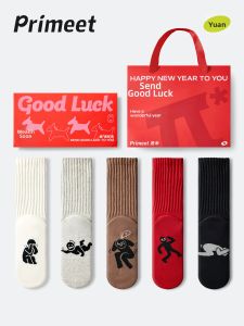PRIMEET | Horse Year Red Mid-Calf Socks Gift Box