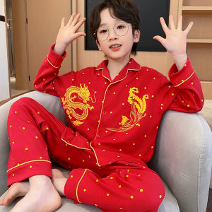 Pure Cotton Long Sleeve Sleepwear for Boys Cartoon Cat And Mouse Home Clothes Spring Autumn New Style Comfortable Soft Material