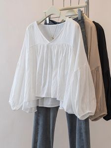 AIYITI | Áo Sơ Mi Dài Tay Chống Nắng Mới Từ Vải Linen Cotton Trắng