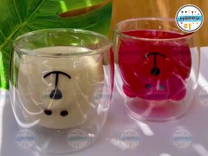 แก้วกาแฟลายน้องหมี แก้วเกาหลี แก้วคาเฟ่ แก้วน่ารัก แก้ว2ชั้น เก็บความเย็น-ความร้อนได้ ส่งจากไทยภายใน 1-2 วัน