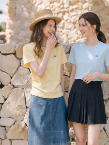 INMAN | Simple Sweet Floral Embroidery Youth T-Shirt