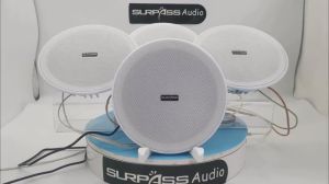 4pcs Bluetooth Ceiling Speaker Home Theater Background Music HiFi Stereo Build-in Class D digital Amplifier 6 inch Loudspeaker with Audio Cable