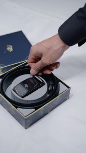 Euro Polo Exclusive Black Mens Automatic Buckle Casual Modern Belt with Gift Box Tali Pinggang Lelaki - EBL 1501 A