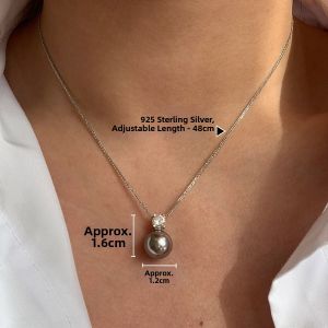 CAFFTI | Elegant Minimal Luxury Long Pearl Pendant Necklace