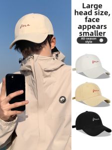 Cgediao | Beige Baseball Cap Summer Large Head Circumference Mens Sun Protection