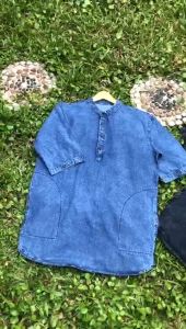 Koko Kurta Jeans - Kurta Denim - Baju Muslim pria Distro Size M-L-XL-XXL-XXXL-XXXXL