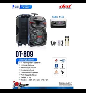 speaker portable dat DT 809 Original mic 2 wirelles