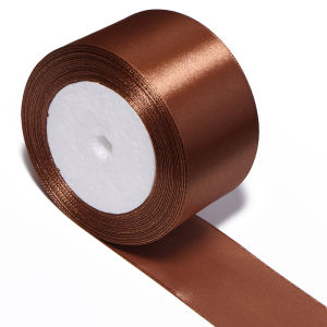 25yards/roll 10/12/15/20/25/38/50mm Deep Brown Polyester Satin Ribbon For DIY Gifts Bouquet Wrapping Wedding Party Decoration